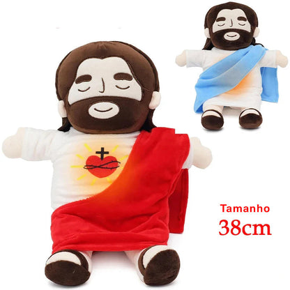 DIVINE GLOW™ Holy Heart Plush – Soothing Jesus Cuddle Toy🕊️✝️