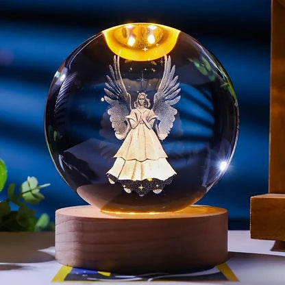 DIVINE GLOW™ – 3D Sacred Crystal Sphere Lamp🕊️✝️
